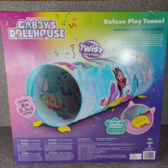 Tunnel Tent Gabby's Dollhouse Kids Fun Crawling Tunnel Toy - Picture 3 of 5
